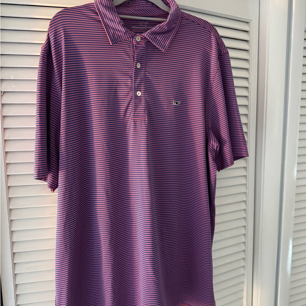 Vineyard Vines Purple Polo Shirt with Classic Design